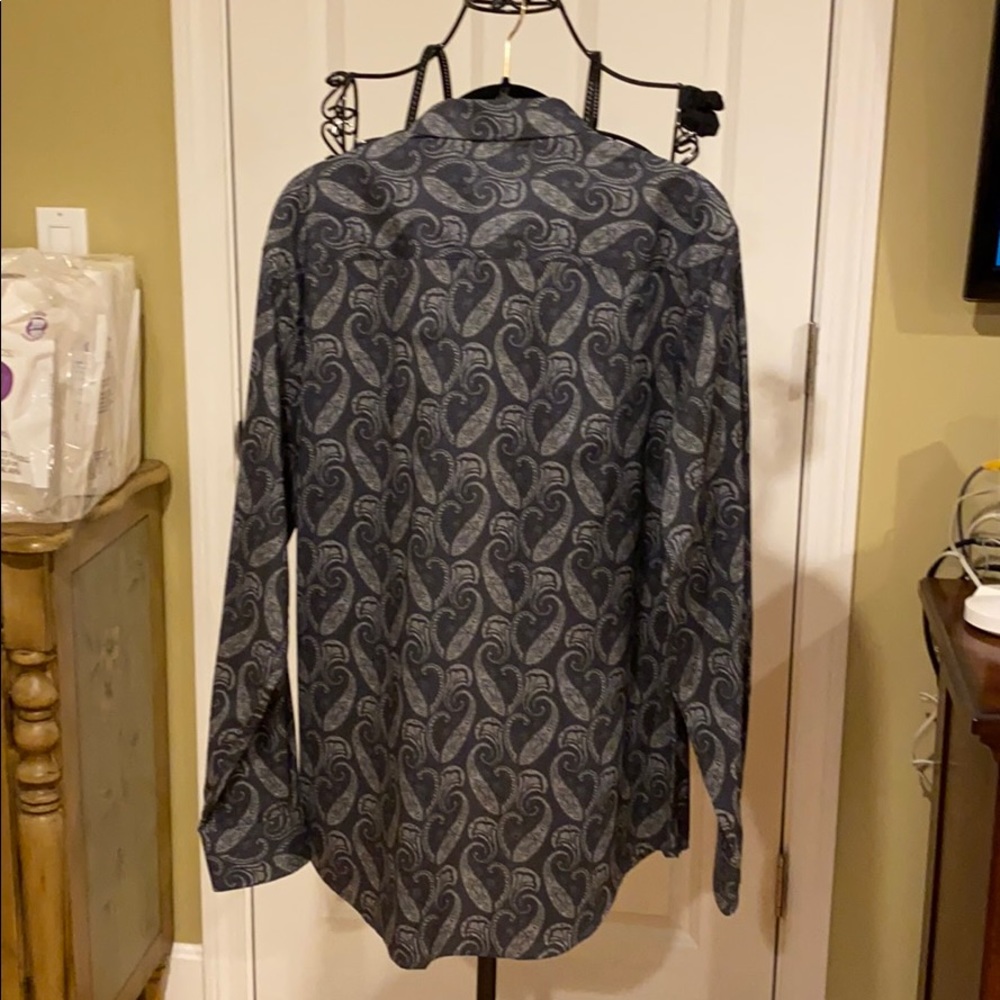 Men’s Perry Ellis black/grey paisley print